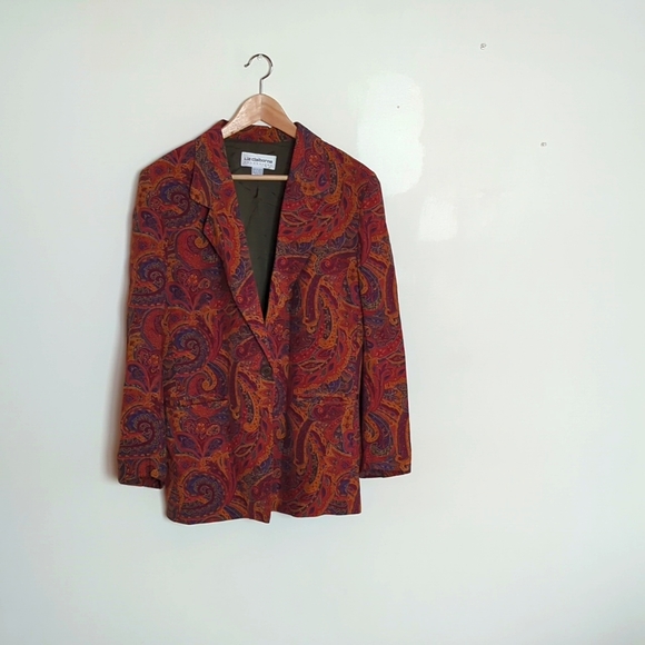 Liz Claiborne Collection Paisley Single Bitton Blazer - Picture 1 of 5